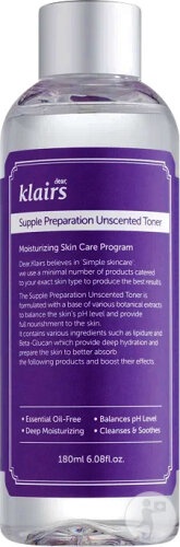 Klairs Supple Preparation Toner Fără Parfum 180ml - Img 1