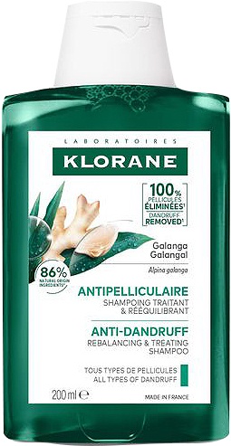 Klorane Șampon Anti-mătreață Cu Galanga Sticlă 200ml - Img 1