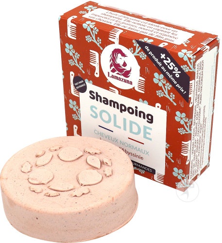 Lamazuna Șampon Solid Cu Ulei De Abisinia Și Note De Pralină Delicioase Pentru Păr Normal 70g - Img 1
