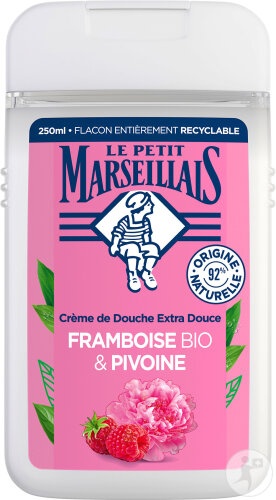 Le Petit Marseillais Cremă Pentru Duș Extra Delicat Zmeură Bujor 250ml - Img 1