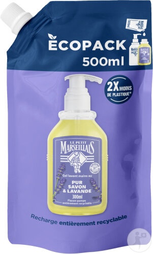 Le Petit Marseillais Gel Curățare Mâini Lavandă Reumplere 500ml - Img 1