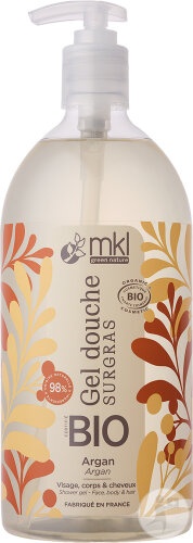 MKL Green Nature Gel De Duș Ultra Hridatant Bio Cu Ulei De Argan Pentru Față/Corp/Păr 1l - Img 1