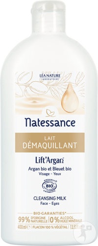 Natessance Bio Lapte Demachiant Lift'Argan Pentru Față Și Ochi Flacon 400ml - Img 1