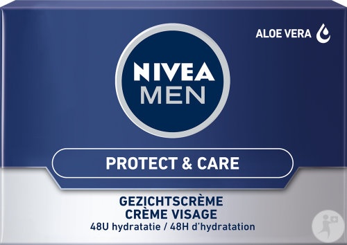 Nivea Men Protect &amp; Care Cremă De Față Cu Aloe Vera Hidratare 48 H 50ml - Img 1