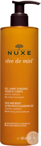 Nuxe Rêve De Miel Gel De Curăţare Hidratant Pentru Faţă Şi Corp 400ml - Img 1
