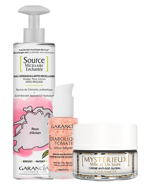 Pachet Mix&amp;Match Garancia Enchantée Apă Micelară + Diabolique Serum De Tomate + Mystérieux Mille Et Un Jours Cremă Anti-Age 3 Produse - Img 1
