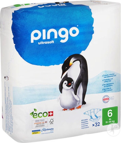 Pingo Scutece Ecologice De Unică Folosință Mărimea 6 XL 32 Bucăți - Img 1