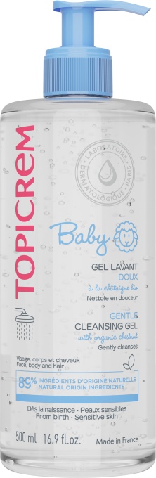 Topicrem Baby Gel Delicat Pentru Piele Sensibilă Flacon Dozator 500ml - Img 1