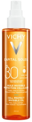 Vichy Capital Soleil Cell Protect SPF30 Ulei Invizibil Pentru Protecție Celulară 200ml - Img 1