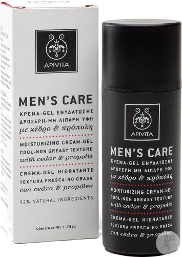 Apivita Men's Care Crema-Gel Hidratanta Textura Proaspata Non-Grasa Flacon 50ml - Img 1