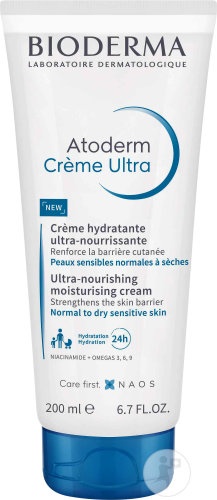 Bioderma Atoderm Cremă Ultra Hidratantă Piele Normală Până La Uscată 200ml - Img 1