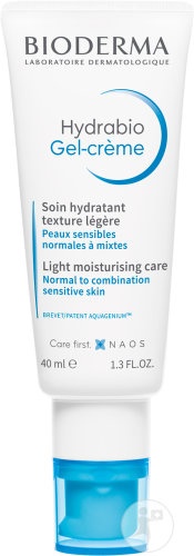 Bioderma Hydrabio Gel-Cremă Îngrijire Hidratantă Textură Ușoară Piele Sensibilă Normală/Mixtă 40ml - Img 1
