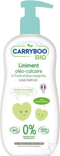Carryboo Bioliniment Oleocalcar Cu Ulei De Măsline Bio Fără Parfum 450ml - Img 1