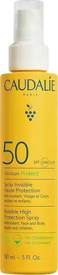 Caudalie Vinosun Protect Spray Invizibil Cu Protecție Ridicată SPF50 150ml - Img 1