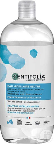 Centifolia Apă Micelară Neutră Bio Pentru Piele Sensibilă Și Reactivă Flacon 500ml - Img 1
