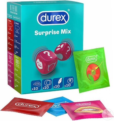 Durex Surprise Me Mix Prezervative 40 Bucăți - Img 1