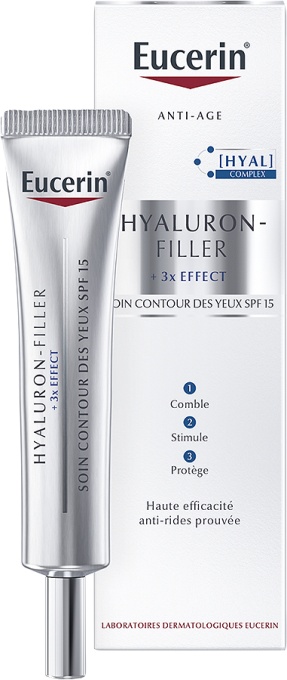 Eucerin Hyaluron-Filler + 3x Effect Contur De Ochi SPF15 Anti-Age Toate Tipurile De Piele Tube 15ml - Img 1