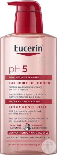 Eucerin pH5 Gel-Ulei De Duș Piele Uscată și Sensibilă 400ml - Img 1