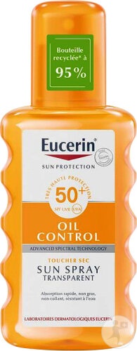 Eucerin Sun Oil Control SPF50+ Touch Spray Transparent 200ml - Img 1