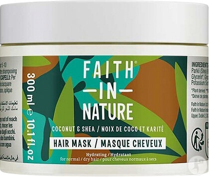 Faith In Nature Mască Hidratantă Pentru Păr Cocos &amp; Unt De Shea 300ml - Img 1