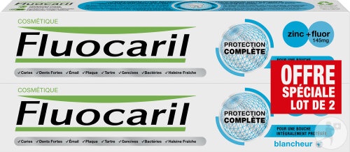 Fluocaril Complete Protection/Whitening Pastă De Dinţi Tuburi 2x75ml - Img 1