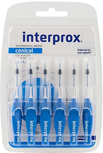 Interprox Premium Periuțe Interdentare Conic Albastru 3.5-6mm 6 Bucăți - Img 1