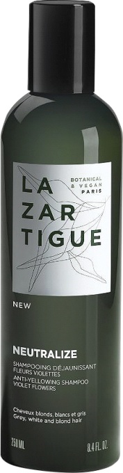 Lazartigue Neutralize Șampon Violet Antigalbenire Păr Gri/Alb/Blond Flacon 250ml - Img 1