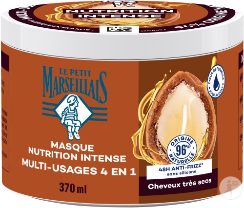 Le Petit Marseillais Mască 4 În 1 Nutriție Ulei De Argan Bio 370ml - Img 1