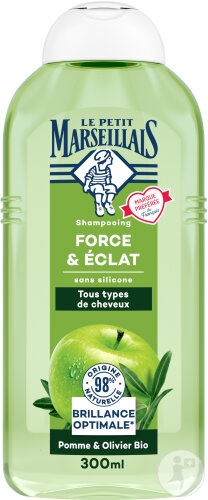 Le Petit Marseillais Șampon Putere Strălucire Măr Măslin Bio Flacon 300ml - Img 1