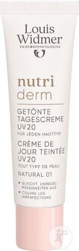 Louis Widmer Nutriderm Cremă De Zi Nuanțată SPF20 Natural 01 Fără Parfum Tub 30ml - Img 1