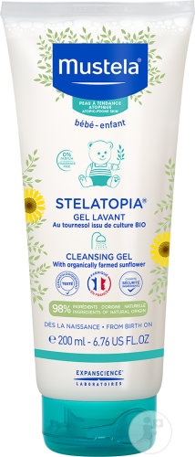 Mustela Bébé-Enfant Stelatopia Gel Duș Pentru Piele Atopica Tub 200ml - Img 1