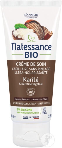 Natessance Bio Cremă De Îngrijire Pentru Păr Fără Clătire Ultra-Nutritivă Păr Creț 100ml - Img 1