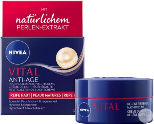 Nivea Vital Anti-Age Cremă De Noapte Regenerantă Pentru Pielea Matură 50ml - Img 1