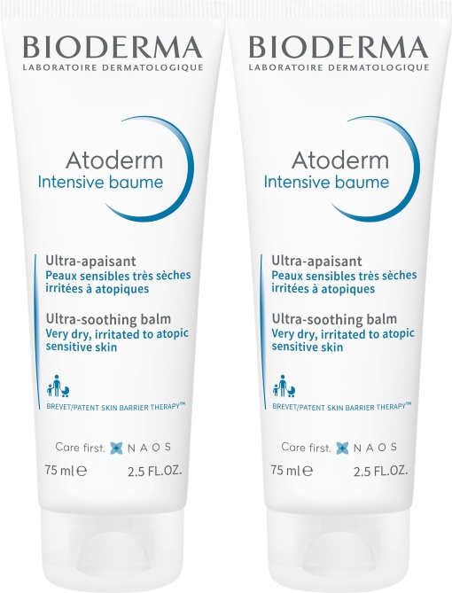 Pachet Bioderma Atoderm Intensive Balsam Ultra-Calmant Piele Sensibila Foarte Uscata Tub 2x75ml - Img 1