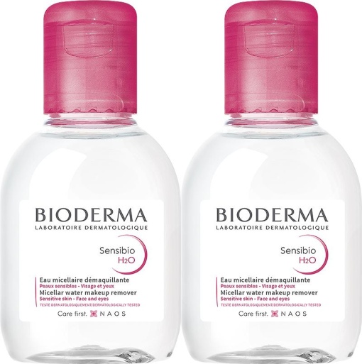 Pachet Bioderma Sensibio H2O Apă Micelară Demachiantă Piele Sensibilă 2x100ml - Img 1