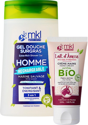 Pachet Mix&amp;Match MKL Green Nature Gel De Duș Surgras Ultra-Hrănitor Bărbați Bio + Cremă De Mâini - Img 1