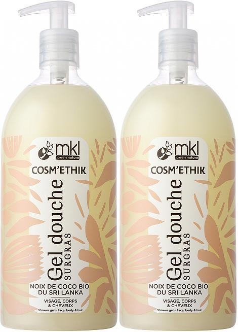 Pachet MKL Green Nature Cosm'Éthik Nuca De Cocos Sampon Dermatologic Bio Păr/Față/Corp 2x1l - Img 1
