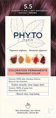 Phyto Phytocolor Vopsire Permanentă Păr 5.5 Castaniu Căprui 1 Kit - Img 1