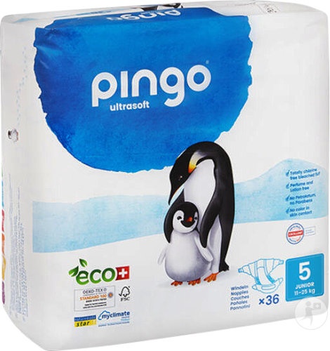 Pingo Scutece Ecologice De Unică Folosință Mărimea 5 Junior 36 Bucăți - Img 1