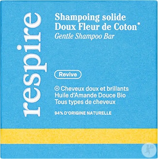 Respire Șampon Solid Delicat Cu Floare De Bumbac 75g - Img 1