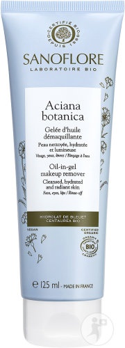 Sanoflore Aciana Botanica Gel-Ulei Demachiant Toate Tipurile De Piele Tub 125ml - Img 1
