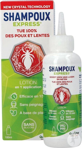 Shampoux Express Loțiune Anti-Păduchi Și Lenduri Insectifugă Flacon 100ml - Img 1