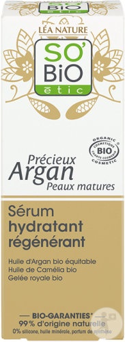 So'Bio Étic Argan Prețios Ser Hidratant Regenerator Pentru Ten Matur Bio 30ml - Img 1