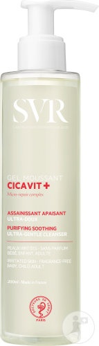 SVR Cicavit+ Gel Spumant Ultra-Delicat Și Calmant Pentru Pielea Iritată 200ml - Img 1