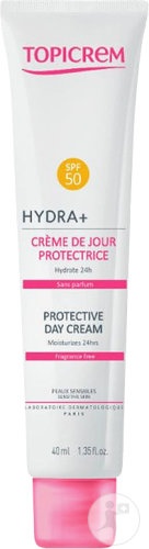 Topicrem Hydra+ Cremă De Zi Protectoare SPF50 Piele Sensibilă Tub 40ml - Img 1