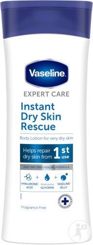 Vaseline Expert Care Instant Dry Skin Rescue Loțiune Corp Piele Foarte Uscată 400ml - Img 1