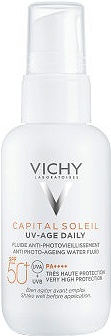 Vichy Capital Soleil UV-Age Daily Fluid Anti-Fotoîmbătrânire SPF50+ Flacon Cu Pompiță 40ml - Img 1