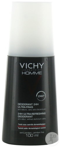Vichy Homme Deodorant Ultra-Proaspăt 24h Hipoalergenic Spray 100ml - Img 1