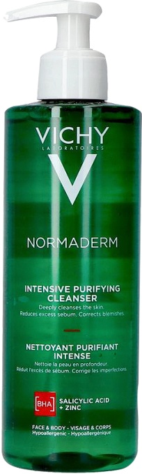 Vichy Normaderm Gel De Curățare Purificator Intens Pentru Ten Gras Cu Tendință Acneică 400ml - Img 1