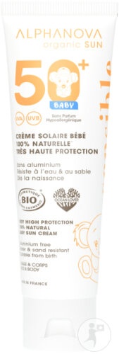 Alphanova Sun Baby Cremă Solară SPF50+ 100% Naturală Bio 50g - Img 1